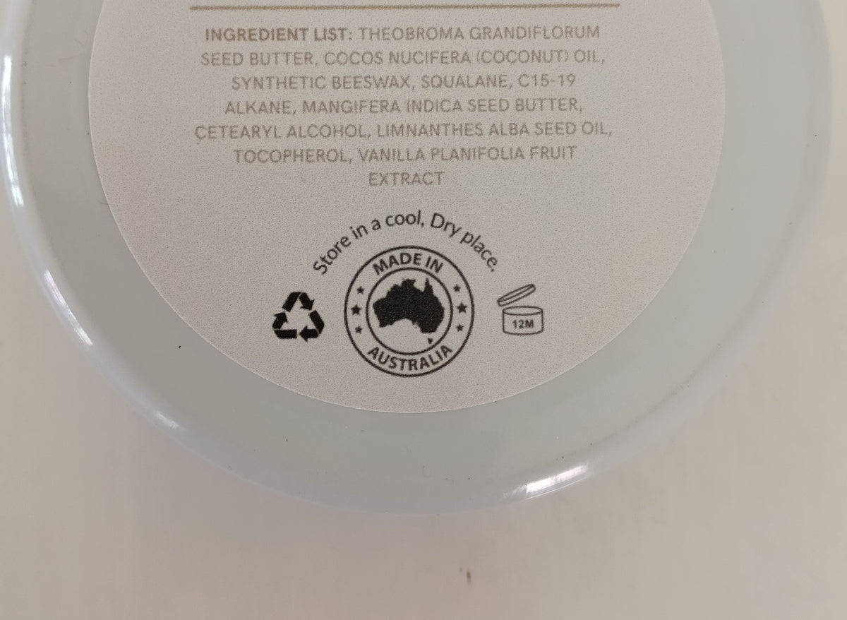 Vegan Tallow Alternative - With Vanilla - FOR FACE, HANDS AND BODY - 100gm